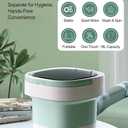 Portable Washing Machine, 16L Mini Foldable Washer with Spin Basket 3 Cleaning Modes, Small Collapsible Laundry Machine for Travel, Apartment, Home, and Camping,Pink