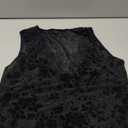 Milumia Women's V Neck Lace Tank Top Y2k Sleeveless Sheer Mesh Crop Tops Rave Clubbing Size L