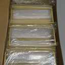 8.5 x 5.5 Acrylic Sign Holder with Gold Frame, Double Sided Display Stand Ideal for Display Wedding Table Numbers, Picture, Flyer Menu Holder, 6 Packs