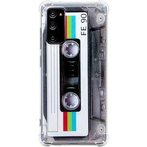 Case for Galaxy S20 FE with Reinforced Corners TPU Soft Bumper Retro Cassette Tape Case Compatible with Samsung Galaxy S20 FE