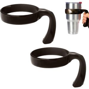 30Oz Tumbler Handle for Yeti,Suitable for tumblers 2 Pack BPA FREE Suitable for cups with a diameter of 3.94 inches(30 ounce, Black)