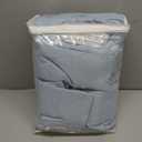 AUSSPVOCT Pinch Pleated Curtains 100% Blackout Linen Curtains 95 Inches Long for Bedroom Living Room, Blue Memory Trained Thermal Insulated Room Darkening Window Drapes with Hooks 2 Panels 40" Wx95 L