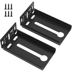 LONTAN 5 Pairs Black Rear Mounting Brackets for Drawer Slide Mounting Brackets B4502BK Metal Drawer Slide Brackets for Drawer Gildes Cabinet Parts 1.77 inch(45mm) Width Furniture