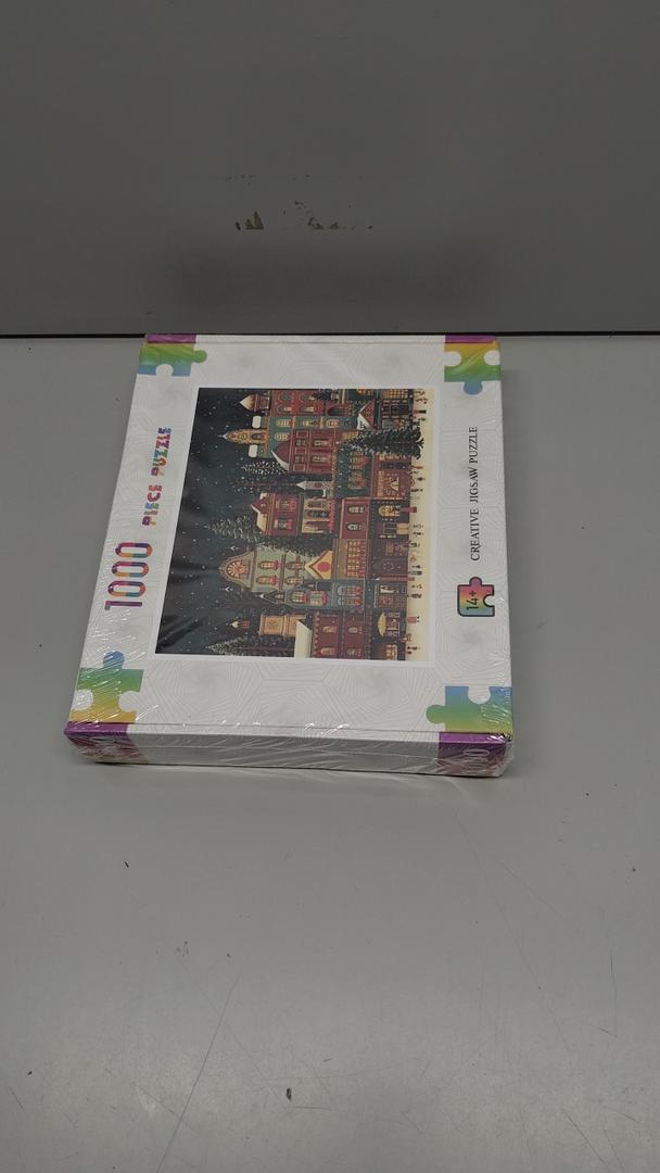 1000 Piece Puzzle for Adults, New Year Street Winter Jigsaw Puzzle, 27.6 x 19.7in 1000 Pieces Jigsaw Puzzles for Adults, Gift for Friends Family, Wall Art Home Decor