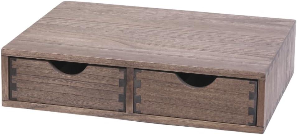 Coffee Pods Storage Drawer Holder for Capsules - Multi Functional Desk Organizer Drawers For K cups Coffee Maker Brew - Kitchen Mini Wooden Box Chest Sideboard Counter Organization CF1D2C Dark