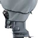 Waterproof Outboard Motor Cover 600D Fade Resistant Boat Engine Hood Cowling Cover Fits Motor 25-50 HP, Grey