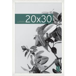MCS Studio Gallery 20x30 Poster Frame White Woodgrain Engineered Wood, Vertical & Horizontal Wall Hanging Large Picture Frame for Photos, Posters & Art Prints (1-Pack)