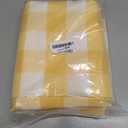 Softalker Gingham Checkered Tablecloth Rectangle - Outdoor Waterproof Buffalo Plaid Table Cloth, Stain Resistant Washable Table Cover for Picnic, Camping - Yellow and White, 2 Pack - 54 x 78 Inch