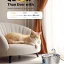 Cat Water Fountain Stainless Steel: 3.2L/108oz Cat Fountain with Water Level Window-Quiet Water Drinking Dispenser Pet Fountain Metal Kitty Spout for Cats with 6 Replacement Filters