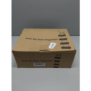 HapiRm Over The Door Organizer - Hanging Door Organizer with 4 Metal Large Capacity Baskets and Adjustable Coat Hook for Bathroom Bedroom Kitchen Pantry Closet Cabinet (Black)