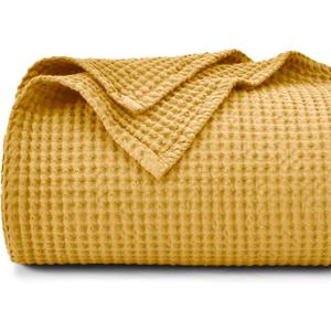 PHF 100% Cotton Waffle Weave Blanket Baby Size,Snag Proof Throw for, 30x40,Lightweight Breathable Moisture-Wicking,Oeko-TEX Certified,Machine Washable, Home Decor Gift-Ginger