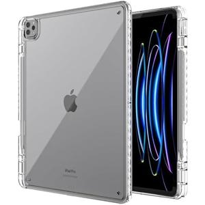 Case for iPad Pro 11 Inch M4 2024 (5th Generation) with Pencil Holder, Supports Pencil Pro, Slim & Lightweight Soft TPU Anti-Scratch Back with Shockproof for iPad Pro 11 2024, Clear