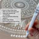 Happy Dotting Company Tools for Painting Mandalas - Patented 16pc Premium Double Ended - 28 Easy Read Sizes Plus Stylus & Ellipse Tools, Anti-Roll Grip for Rock Painting, Nail Art, Pottery and Canvas