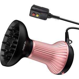 Diffuser Hair Dryer for Curly Hair with Ceramic Technology, Lightweight Elegance, 2-in-1, Gifts for Her, Reduces Frizz, Enhances Curls, Volumizes, Portable Hair Dryer, ALCI Safety Plug