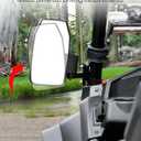 Adjustable Side Rearview Mirrors for Honda Pioneer 1000, UTV Foldable Side Mirror High-definition Rear View Mirror with Bracket for Honda Pioneer 1000-3 1000-5 1000-6 2016-2025 Accessories