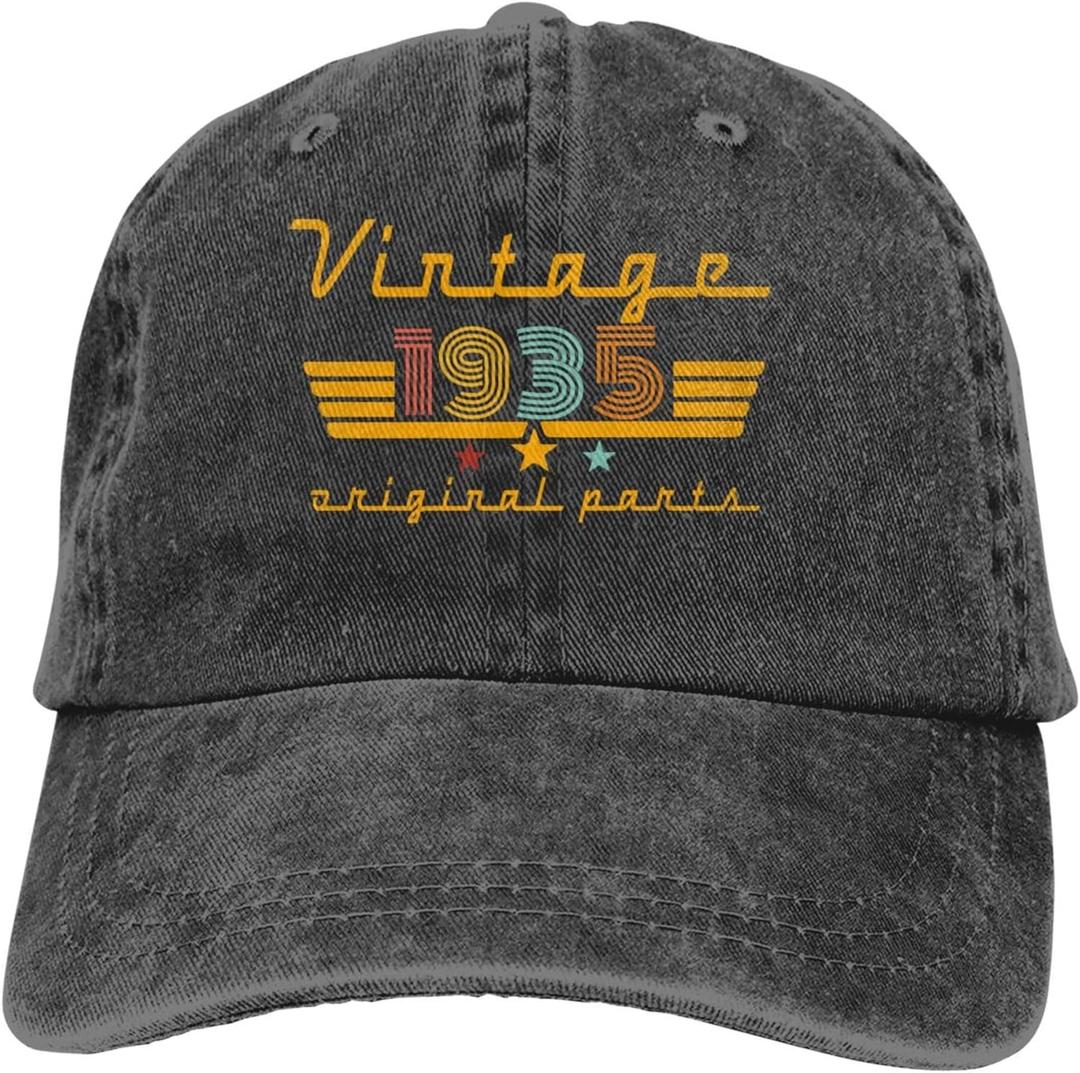 Printed Vintage 1935 1936 1937 1938 1939 1940 1941 1942 1943 1944 Hat, 82 83 84 85 86 87 88 89 90 91 Years Old Baseball Cap (One Size)