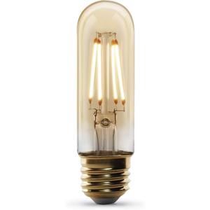Feit Electric Vintage Exposed Filament Amber Glass LED T10 with E26 Base Light Bulb, 40W Equiv, 300 Lumen, 2100K Soft White, Dimmable, 15,000-Hour Lifetime, Energy-Saving Decorative Bulb, T10/VG/LED
