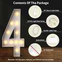 Light up Numbers 3ft Number 4 Marquee Light up Numbers for Party Pre-Cut Foam Board Giant LED Marquee Number Lights Sign for Birthday Christmas Prom Wedding Baby Shower Graduation Party Decorations