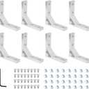 8Pcs 2020 Corner Brackets Set with 32Pcs M5 T Slot Nuts, 32Pcs M5x12mm Hex Socket Cap Screw and 1Pcs M3 Wrench for 2020 Series Aluminum Extrusion Profile (20S)
