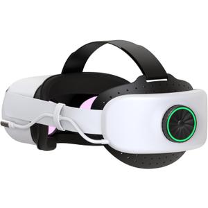 BUSQUEDA Elite Strap with Battery for Oculus Quest 2,8000mAh Extend 9hrs Playtime,Fast Charging VR Power,Counter Balance&Adjustable Head Strap for Enhanced Support and Comfort in VR