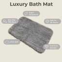 Non Slip Bath Mat Water Absorbent Soft Microfiber Shaggy Bathroom Rug for Bathroom, Bedroom, Laundry Room & Kitchen (32 x 20 Inches)