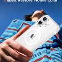 FNTCASE for iPhone 16 Plus Case: Clear Magnetic Phone Cases with Screen Protector Compatible with Magsafe Slim Anti Yellowing Rugged Shockproof Protective Transparent Cell Phone Cover (A-Clear)