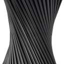Plasticless 100 Pcs PLA Disposable Drinking Straws Corn Plant Based Biodegradable Straws, BPA Free Compostable Stir Sticks Black Reusable Straw Alternative to Plastic Straw for Party Drinks