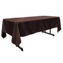 60"x120" Seamless Rectangular Premium Polyester Tablecloth - Chocolate (1pc)