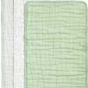 Nana Baby Burp Cloths  100% Organic Cotton, Oversized & Hypoallergenic, 8-Layer Muslin, Machine Washable, Neutral Unisex Colors, Gentle on Sensitive Skin, Set of 3 (Green) (Pistachio / Cream)