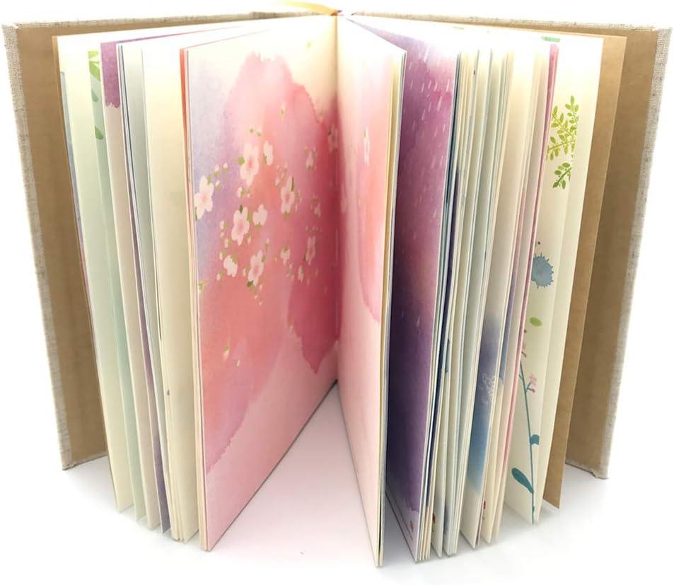 SIIXU Colorful Blank Notebook, Unruled Personal Diary Journals to Write in for Women, Hardcover Writing Notepad Gift, Unique Watercolor Design, 192 Pages, 2 Bookmarks, Unlined (5.3" x 7.2", Multicolor)