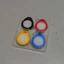 UNBREAKcable AirTag Holder for Apple - 4 Pack Air Tag Case [Professional Carabiner] [Waterproof] [Shockproof] TPU AirTag Keychain for Kids, Pets, Keys, Luggage, Backpacks (Black+Red+Yellow+Blue)