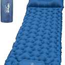 HiiPeak Sleeping Pad - Ultralight Inflatable Sleeping Mat with Built-in Foot Pump, Durable Compact Waterproof Camping Air Mattress for Camping, Backpacking, Hiking, Tent Trap Traveling (Blue)