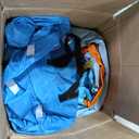 FBSPORT Inflatable Bounce House Water Slide, Bounce House for Kids Indoor Outdoor Bouncy House with 550W Blower, Bounce Castle with Slide Ball Shooting, Water Gun, Splash Pool, Bounce Area, Hose