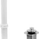 Westbrass Y594244CP White Tubular Twist & Close Bath Waste and Overflow Assembly, Polished Chrome
