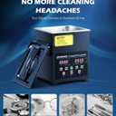 CREWORKS 2L Digital Ultrasonic Cleaning Machine with Degas and Gentle Mode, 60W Ultrasonic Cleaner Machine with Heater and Timer, 0.5 gal Ultrasound Cleaner for Retainer Watch Denture Glasses More