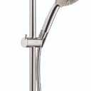 hansgrohe Croma Sliding Height Adjust Air Infusion, Rain AirPower Spray, QuickClean Showerpipe Shower Set in Chrome, 27143001 Large