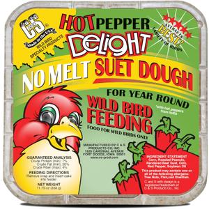 C&S Hot Pepper Delight No Melt Suet Dough 11.75 Ounces, 8 Pack (BB: 05/18/2028)