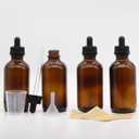 4 pack,amber glass dropper bottles 4 oz,120 ml dark empty tincture bottles with dropper,alcohol,hair oil bottle applicator,essentia,eye,droppers for oils,medicine,pipette,drip drop,travel Amber