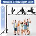 Heavy-Duty Backdrop Stand 10x8.5 ft, Upgrade Telescopic Adjustable Photography Backdrop Stand for Parties, Stage Decoration Stand with Clamps, Sandbags, Carring Bag