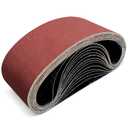 KonaFlex Sanding Belts 15 Pack 4x24 Inch Belt Sander Paper Aluminum Oxide with 60/80/120/150/240 Grits for Woodworking, Paint Sanding, Metalworking, Rust Removal