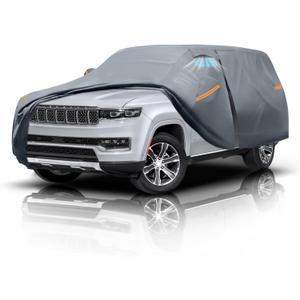 Large SUV Car Cover for Jeep Wagoneer L(214'-227') (2021-2026), 100% Waterproof All Weather, Heavy Duty Outdoor Full Exterior Covers Rain Sun Wind UV Protection.