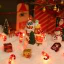 2 x 2 Pack Battery Operated Christmas Tree Decorations Fairy String Lights7ft 20 LEDs Candy Cane String Lights for Home Party St. Nikolas Day Indoor Christmas Tree Garland DecorWarm White