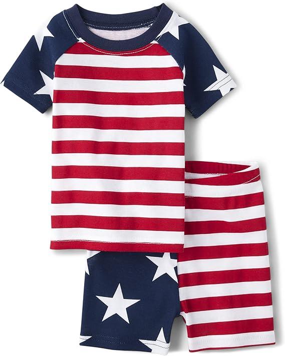The Children's Place baby-girls Family Matching, 4th of July American Usa Pajamas Sets, Cotton , Size 6T