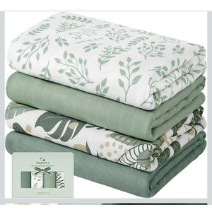 Yoofoss Muslin Swaddle Blankets, Organic Baby Blankets, 47 x 47 Inches Receiving Blanket for Baby Boys and Girls, Baby Essentials for Newborns Soft Breathable