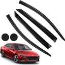 Rain Guards for Hyundai Elantra 2021 2022 2023, Tape-on Side Window Deflectors for Hyundai Elantra, Window Visors for Hyundai Cars,for Hyundai Car Accessories 4 Rain Guards 2 Car Coasters