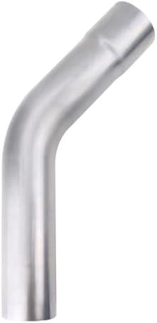 A-KARCK Exhaust 45 Degree Tube 2.5" OD, Mild Steel Exhaust Pipe Mandrel Bend, Custom Your Own Exhaust System Pack Of 2