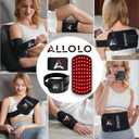 ALLOLO Red Light Therapy for Body, 3 in 1 LEDs Red Light Therapy Belt with Timer Remote Control, 660nm 850nm Infrared Light Therapy Pad for Body Waist Shoulder Knee, 12.6" x 6.3" Large Area