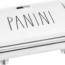 Rae Dunn Panini Maker - 750 Watt 2-Slice Press Grill with Indicator Lights | Opens 180 Degrees | Double Sided Heating | Non-stick Cooking | Cool Touch Handle | Easy to Clean, Cream