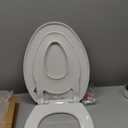 Little2Big Toilet Seat with Built-In Toddler Potty Training Seat, Slow Close, Easy to Install, Made in USA, ELONGATED, White