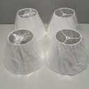 Small Lamp Shades Set of 2, 5.5" Top x 10" Bottom x 6.6" High, Small White Lamp Shades for Table Lamps, Fabric Lampshade Replacement for Bedside Lamp, Wall Sconces, Spider, Clip on Adapters Included